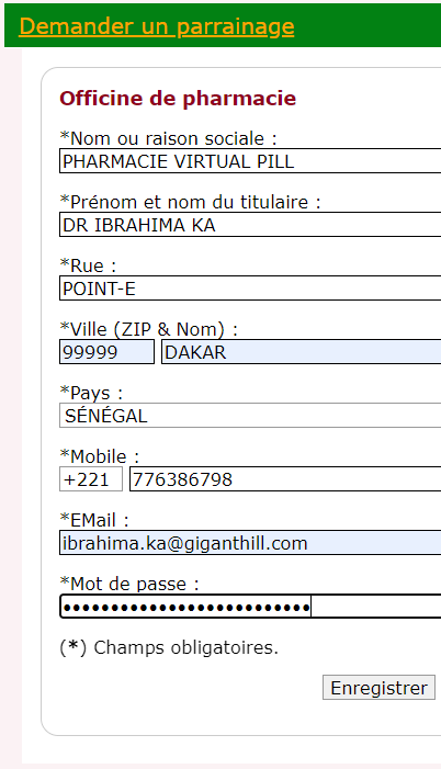 Email de confirmation d'adresse electronique